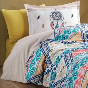 Clasy Genç Boho V1 Beige Ranforce <b>Single</b> <b>Duvet</b> Cover Set - Product Image 2