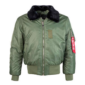 Blouson aviateur personnalisé pour homme à col rabattable détachable, imperméable, écologique, pour l'hiver, style urbain, en peluche - Product Image 1