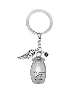 Grand-mère personnalisé ma famille mon ami urnes pour cendres en acier inoxydable mémorial souvenir crémation porte-clés bijoux taille personnalisée - Product Image 5