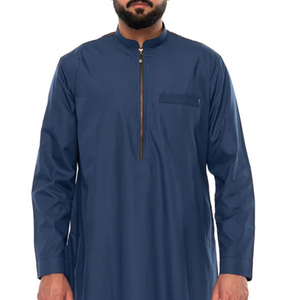 Jubbah islamique du Moyen-Orient, vente chaude, jubbah unie pour hommes, best-seller, service OEM, nouvelle mode, jubbah longue à manches longues pour hommes musulmans - Product Image 5
