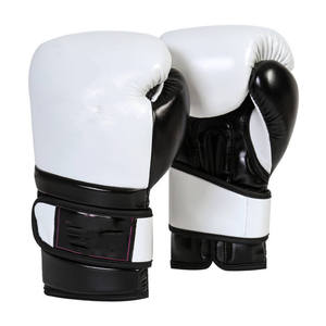 Guantes de boxeo de cuero duraderos Forro que absorbe la humedad Costura reforzada Acolchado fuerte para boxeo Uso de entrenamiento de kickboxing - Product Image 1