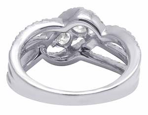 Bague en argent Sterling S925 à la mode pour les femmes avec des cadeaux de bijoux de fiançailles de mariage en diamant Moissanite rond - Product Image 5