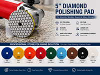 Tampon de polissage flexible en résine diamantée de 100 mm pour polissage à sec du marbre, du granit et de la pierre, fabrication OEM/ODM, longue durée de vie
