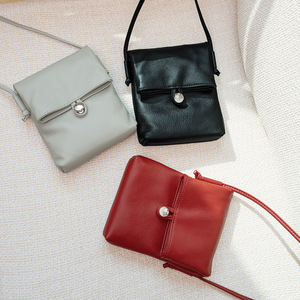 Bolso bandolera vertical de piel de vaca de primera capa para mujer <span class=keywords><strong>ZAMO</strong></span>, bolsa minimalista de lujo para teléfono - Product Image 3