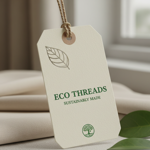 Étiquette volante en papier imperméable imprimée sur mesure avec logo pour vêtements, sacs et produits faits à la main - Product Image 1