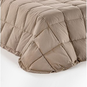 Edredón de plumón medio hecho en Italia, funda de algodón orgánico 100%, edredón suave de color liso CM 180X260 también con etiqueta privada - Product Image 2