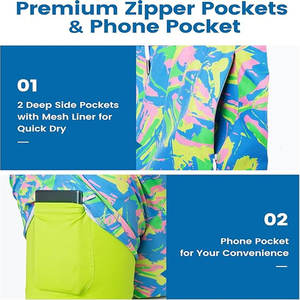 กางเกงขาสั้นผ้าฝ้ายสำหรับผู้ชายกางเกงวิ่งกางเกงขาสั้นชายหาดพิมพ์ซับลิเมชันสีสำหรับเล่นกีฬา - Product Image 2