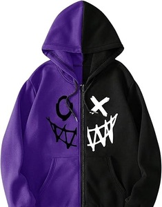 เสื้อฮู้ดแบบสวมหัวมีซิปสำหรับผู้ชายแฟชั่น2025กราฟิกแขนยาวแบบตะวันตก - Product Image 1