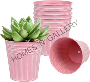 Flower <b>Standing</b> Planter Garden Decor <b>Vase</b> Bucket Flower Pots Outdoor Indoor Home and Wedding Decorative Flower Bucket - Product Image 4