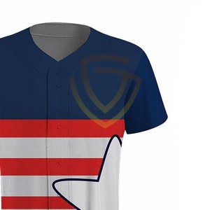 High Quality Custom Logo Men's Adult Baseball Uniform Set 100% Polyester Quick Dry Breathable V-neck Best Style Wholesale Cheap Baseball Uniform - Product Image 4
