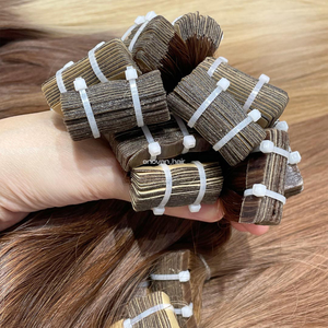 Cinta virgen en extensiones de cabello vietnamita Técnica eslava humana real Procesamiento ruso Textura recta brillante Exportación de fábrica - Product Image 4