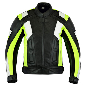 Quality Black Genuine Leather Motorcycle <b>Jacket</b> for Men Windproof and Plus Size for Bikers and <b>Racers</b> - Product Image 1