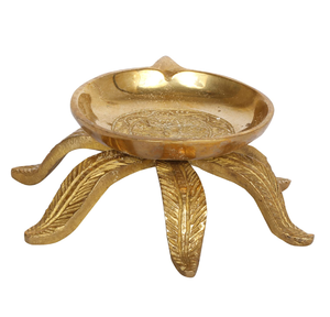 Nanda Pyali โบราณพร้อมขาตั้งทองเหลือง Jyoti Diya ดีไซน์ล่าสุด - Product Image 1