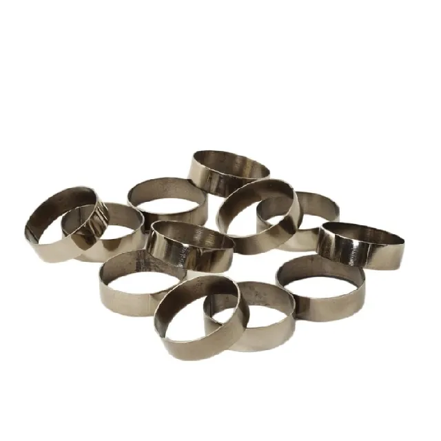 Элегантные кольца для салфеток с высококачественным металлическим покрытием, украшения стола, кольца для салфеток от экспортеров