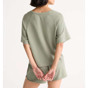 เซ็ตเสื้อยืดคอกลมแขนสั้นทรงสลิมฟิตสำหรับผู้หญิงชุดเสื้อผ้า2ชิ้นแบบเข้าชุด100% ผ้าฝ้ายโอเวอร์ไซส์แบบลำลองฤดูร้อน - Product Image 3