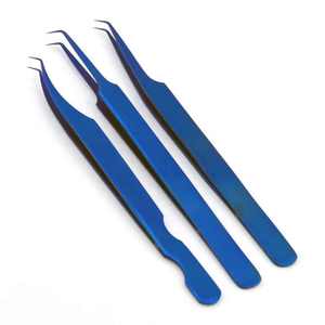 Pinzas de pestañas profesionales hechas a mano KOUNAIN precisión y durabilidad con puntas de nano FIBRA DE ACERO INOXIDABLE - Product Image 5