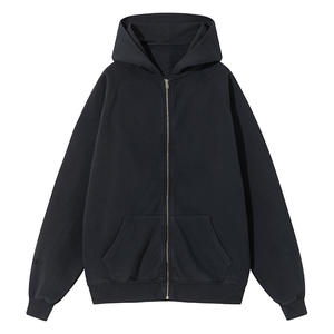 Sweat-shirts à capuche personnalisés de haute qualité avec logo personnalisé, sweat-shirts à capuche à épaules tombantes avec fermeture éclair, sweat-shirts à capuche vierges en coton 100% personnalisés - Product Image 6