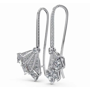 Exclusivos Pendientes de Oro de 14 Quilates con Diseño de Arco Celestial de Venus, Corte Princesa y Redondo, Joyería Cultivada en Laboratorio, Proveedor Mayorista - Product Image 6