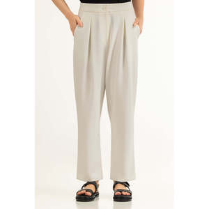 Pantalon en crêpe coupe ajustée WM-TRC-SS26-611 avec décoration boutonnée - Product Image 1