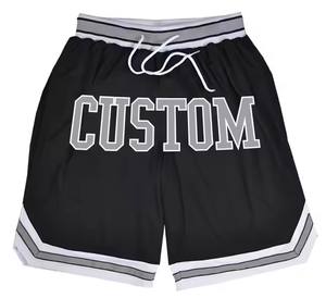 กางเกงขาสั้นตาข่ายสำหรับผู้ชายกางเกงบาสเก็ตบอลตาข่ายมีกระเป๋าแนวสตรีทฮิปฮอปใส่สบายล่าสุด - Product Image 1