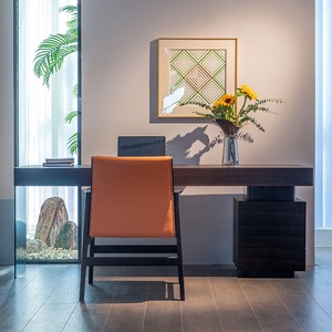 Modern Simple <b>Solid</b> Wood Computer <b>Desk</b> Elegant Conference Table <b>Wooden</b> Office Workstation Home Studio Writing <b>Desk</b> - Product Image 5