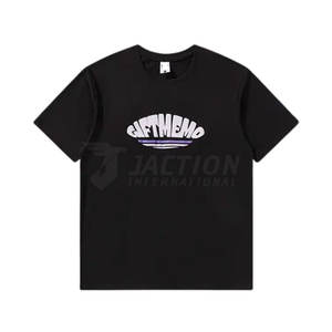 Venta al por mayor hombres Puff impresión Camiseta 100% algodón cuello redondo ajuste suelto personalizado OEM servicio Color sólido Puff impresión camiseta para hombres - Product Image 1