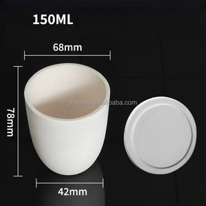 Abgedecktes bogenförmiges Labor Hoch temperatur beständiger 1700 ℃ Celsius Aluminiumoxid-Keramik tiegel - Product Image 4