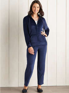 Ensemble survêtement femme en velours personnalisé, 2 pièces, sweat-shirt et pantalon, strass, grande taille, 320-340 GSM, écologique, respirant - Product Image 4