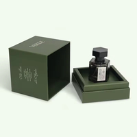 Boîte en papier écologique personnalisée avec logo, 50 ml, matériaux recyclés, flacon de parfum de luxe haut de gamme, boîte cadeau en carton