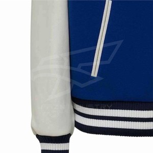 Nouvelle taille personnalisée Logo Letterman veste hommes polaire décontracté Patchwork recadrée Baseball Varsity vestes pour hommes - Product Image 5