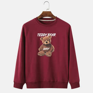 Sweat-shirt 100% coton, nouveau matériau, polaire de haute qualité avec impression en relief, logo tendance pour homme, prix bas - Product Image 1