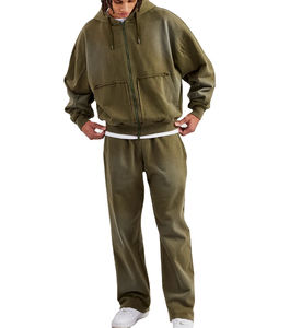 Ensemble de survêtements décontractés d'hiver en polaire technique à faible MOQ pour hommes - Ensemble pantalon de jogging et pantalon de survêtement - Product Image 3