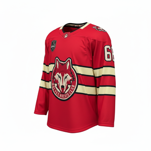 Camisetas de Hockey sobre Hielo Personalizadas al por Mayor, Sublimación, Absorción de Humedad, 100% Poliéster, Logotipo de Parche, Camiseta de Hockey - Product Image 2