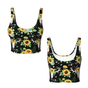 Soutien-gorge de sport en polyester et élasthanne à maintien élevé avec impression frontale par sublimation personnalisée pour femmes - Séchage rapide, respirant, écologique - Product Image 1