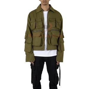 Chaqueta de carga para hombre de servicio OEM, chaqueta con capucha multibolsillos, chaqueta de carga cortavientos con función masculina para hombre - Product Image 1