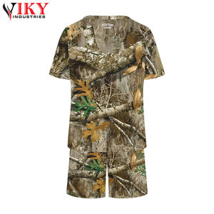 ชุดเสื้อกางเกงขาสั้นลายพรางสำหรับผู้ชายเสื้อสั้นแบบเรียลไทม์สำหรับผู้ชาย - Product Image 3