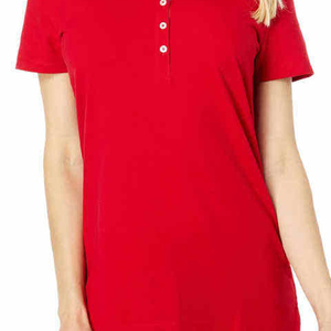 Polo en coton à manches courtes pour femme avec logo personnalisé, décontracté, respirant, coupe ajustée, pour le golf, le travail ou comme uniforme - Product Image 3