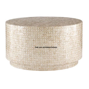 Table basse en nacre de haute qualité la plus vendue Table ronde faite à la main pour meubles décoratifs pour la maison - Product Image 2