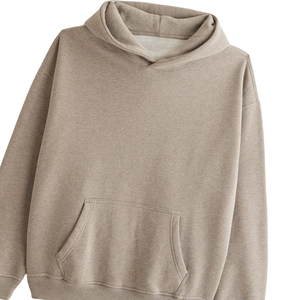 เสื้อมีฮู้ดสีทึบมาใหม่เสื้อมีฮู้ดผ้าคอตตอนแบบสวมหัวมีฮู้ดลำลองนุ่มสำหรับผู้ชาย - Product Image 1