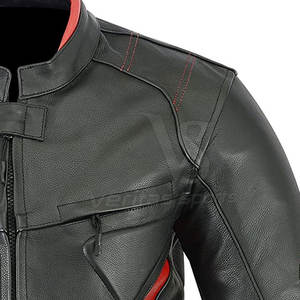 Dernière meilleure qualité veste en cuir de vache d'hiver pour hommes, couleurs personnalisées, col montant disponible au prix de gros - Product Image 5