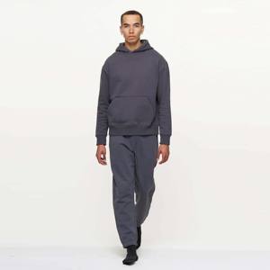 Conjunto de sudadera con capucha y pantalones de chándal de lana de carbón pesado para hombre-chándal ultra cálido y cómodo, perfecto - Product Image 2