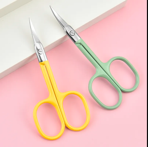 Tijeras de uñas de acero inoxidable con mango de cerámica de alta calidad, hoja recta, punta afilada para belleza, manicura, pedicura, cuidado de cutículas - Product Image 5