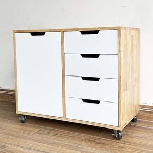 Armoire de classement mobile en bois au design minimaliste pour bureau et atelier - Product Image 5