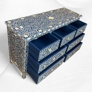 Cajón con incrustaciones de nácar hecho a mano de Rajasthani, cajón con incrustaciones de nácar ecológico para sala de estar - Product Image 1