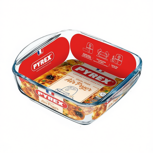 Plat à four en verre borosilicate transparent (25x22x7cm) pour friteuse à air 212B100 7648 pour modèle Pyrex - Product Image 3