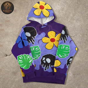 Sudadera con capucha de Jersey informal Sudadera con capucha de manga larga gráfica colorida, ropa de moda al por mayor sudaderas con capucha de algodón suave para hombres - Product Image 6