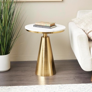 Metal Frame Wooden Top Coffee Side <b>Table</b> Modern Design for Your Living Room or Lounge Space - Product Image 2