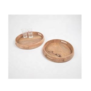 Plateau en Bois de Mangue Écologique Personnalisable, Assiette en Bois Poli pour Servir des Fruits, des Desserts, Artisanat en Bois, Cadeau de Mariage - Product Image 2