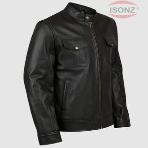 Chaqueta de bombardero de cuero a prueba de viento duradera de alta calidad para hombres Venta caliente con precio competitivo Ropa de invierno de talla grande - Product Image 2