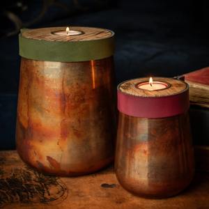 Vela redonda votiva decorativa Metal vela tarro pulido acabado para el hogar y la decoración de iluminación de Navidad - Product Image 6